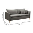 Ver imagem 7 de Sofá Pequeno Namoradeira 2 Lugares 1,44m Living Kassia Linho Cinza Lansofbr