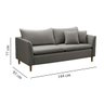 Sofá Pequeno Namoradeira 2 Lugares 1,44m Living Kassia Linho Cinza Lansofbr - 7