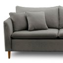 Ver imagem 4 de Sofá Pequeno Namoradeira 2 Lugares 1,44m Living Kassia Linho Cinza Lansofbr