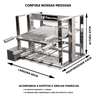 Churrasqueira Elevatória com Kit e 4 Espetos + Grelha Parrilha - Duralínea DURALÍNEA churrasqueira,  - 3
