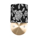Ver imagem 2 de Arandela New Cobre De Cupula Cilíndrica Floral Prata
