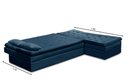 Ver imagem 6 de Sofá Cama King 5 Lugares 2,70m Alice Suede Azul Adonai Estofados