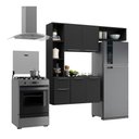 Ver imagem 1 de Cozinha Compacta Multimóveis Sofia Fg2004 Com Armário E Balcão Preta