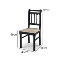 Ver imagem 2 de Conjunto Sala de Jantar Com 4 Cadeiras Madeira Maciça Mv Outlet Preto e Mel