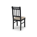 Ver imagem 3 de Conjunto Sala de Jantar Com 4 Cadeiras Madeira Maciça Mv Outlet Preto e Mel