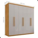 Ver imagem 2 de Conjunto Guarda Roupa e Cômoda Lótus Naturalle Off White MDF MDP Bege Framar