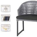 Ver imagem 4 de 1 Cadeira Noronha Aluminio Micro Pintura Preta, Tr. Telinha Corda Nautica Grafite, Estofado - Preto