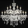 Lustre Candelabro com Cristais 15 Braços LU016/15.80CL Mais Luz - 1
