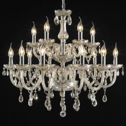 Lustre Candelabro com Cristais 15 Braços LU016/15.80CO Mais Luz - 1 Lustre Candelabro com Cristais 15 Braços LU016/15.80CO Mais Luz - 1