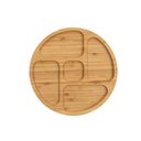 Ver imagem 1 de Petisqueira de Bambu Redondo com 5 Divisórias 19,5cm