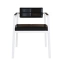 Ver imagem 5 de Poltrona Noah Fixa C/4 Pés 78 X 60,5 X 60,5 Cm Pés Brancos. Courino Preto Courino Preto