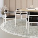 Ver imagem 4 de Poltrona Noah Fixa C/4 Pés 78 X 60,5 X 60,5 Cm Pés Brancos. Courino Preto Courino Preto