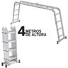 Escada Multifuncional Dobrável Alumínio 4x4 16 Degraus 4,65m - Starfer - 1