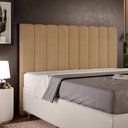 Ver imagem 2 de Cabeceira Cama Box King 195 cm Dália W01 Linho Bege Escuro - Lyam Decor