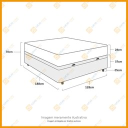 Cama Box Baú Viúva Preta + Colchão Espuma D45 Probel GuardaCostas ProForce Plus - 3