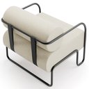 Ver imagem 3 de Kit 02 Poltronas Decorativa Pés Industrial Moscou K01 Linho Champagne - Lyam Decor