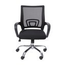 Ver imagem 2 de Cadeira Giratória Baixa Office Tok Preto Base Rodízio Cromado