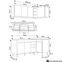 Ver imagem 4 de Armário de Cozinha Modulado de Canto Esquerdo 4 Peças Cp48 com Pia Inox Castanho/preto - Lumil Lumil