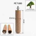 Ver imagem 2 de Kit 4 Pés Tubo de Madeira 40cm