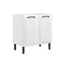 Ver imagem 4 de Cozinha Completa Itatiaia Aço 5 Peças 12 Portas 3 em Vidro New Premium Branco Neve Balcão P/