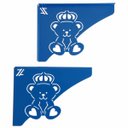 Ver imagem 1 de Par Mãos Francesas Decorativas 20cm Menino Ursinho Rei Azul Aço Ornamentadas