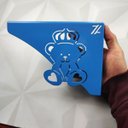 Ver imagem 3 de Par Mãos Francesas Decorativas 20cm Menino Ursinho Rei Azul Aço Ornamentadas