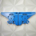 Ver imagem 6 de Par Mãos Francesas Decorativas 20cm Menino Ursinho Rei Azul Aço Ornamentadas