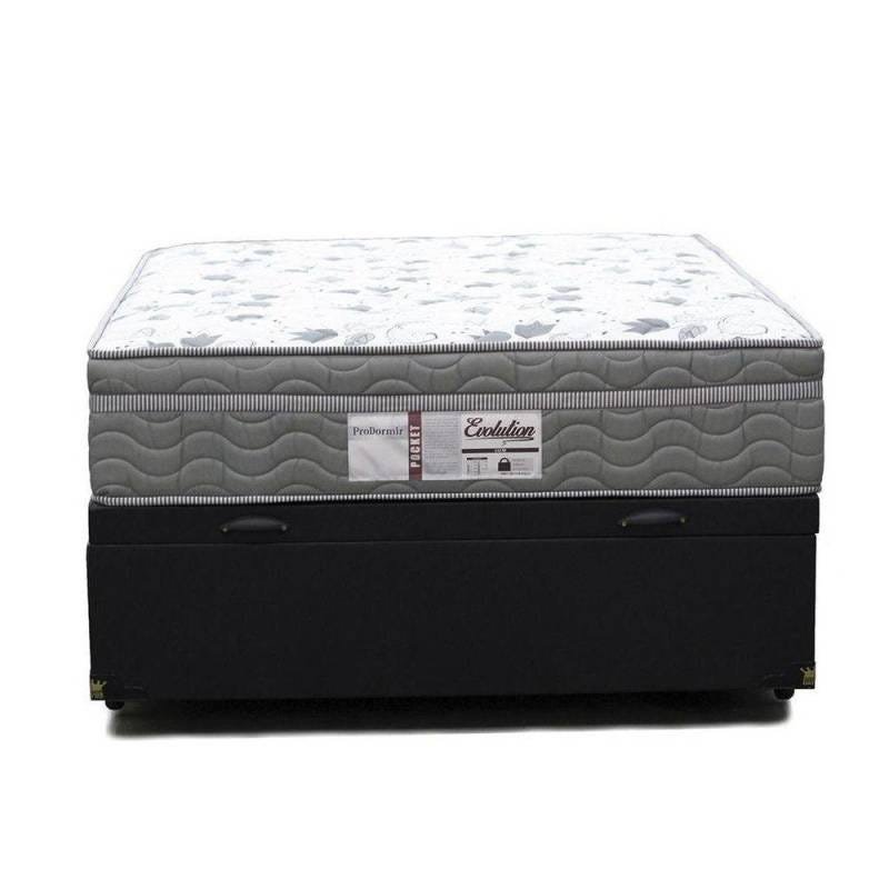 Cama Box Baú + Colchão Probel Evolution Pocket Molas Ensacadas Casal - 3