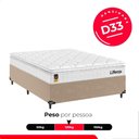 Ver imagem 5 de Cama Box Bege Viúva + Colchão Life D33 Pillow Top Branco - 61x128x188cm - e-Shop Casa