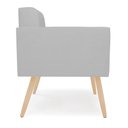 Ver imagem 5 de Poltrona Sala Decorativa Elisa Pé Palito Natural Sintético Cinza D03 - D’Rossi