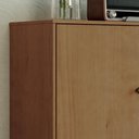 Ver imagem 5 de Buffet Aparador Vitalis Moderno 3 Portas Madeira Maciça 160cm Marrom Mpozenato