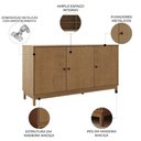 Ver imagem 6 de Buffet Aparador Vitalis Moderno 3 Portas Madeira Maciça 160cm Marrom Mpozenato