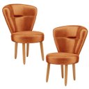 Ver imagem 1 de Kit 2 Cadeiras Decorativa para Penteadeira Maquiagem Sala de Jantar Confortável Resistente