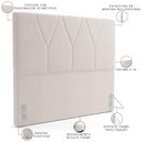 Ver imagem 3 de Cabeceira Cama Box Quenn 160 cm Aurora W01 Bouclê Creme - Lyam Decor