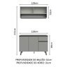 Armário De Cozinha Compacta 120cm Cinza Nice 02 Cinza - 10