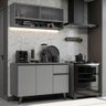 Armário De Cozinha Compacta 120cm Cinza Nice 02 Cinza - 2