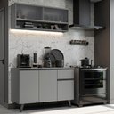 Ver imagem 1 de Armário De Cozinha Compacta 120cm Cinza Nice 02 Cinza