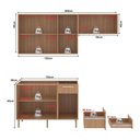 Ver imagem 5 de Cozinha Compacta 3 Peças com Armários e Balcão com Tampo Multimóveis Cr20449 Freijó Mármore