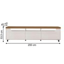 Ver imagem 2 de Rack para TV Vertice 75 Polegadas MDF MDP 1 Gaveta Pinho Off White Artely