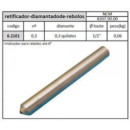 Retificador Diamantado de Rebolos Nº 0,3 Mm - Jg Tools - 2