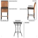 Ver imagem 2 de Mesa Bistrô e 2 Banquetas Roma Preta Corda Estofado 9 Trama Terra Cota