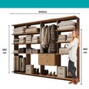 Ver imagem 7 de Guarda-Roupas Closet Modulado Alasca 240cm 4 Peças com 2 Gavetas e Cabideiros Freijó Carraro