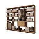 Ver imagem 2 de Guarda-Roupas Closet Modulado Alasca 240cm 4 Peças com 2 Gavetas e Cabideiros Freijó Carraro