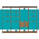 Ver imagem 6 de Guarda-Roupas Closet Modulado Alasca 240cm 4 Peças com 2 Gavetas e Cabideiros Freijó Carraro