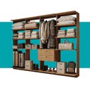 Ver imagem 5 de Guarda-Roupas Closet Modulado Alasca 240cm 4 Peças com 2 Gavetas e Cabideiros Freijó Carraro