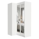 Ver imagem 1 de Guarda-roupa Modulado de Canto 3 Portas com Espelhos Branco Neo Madesa Branco