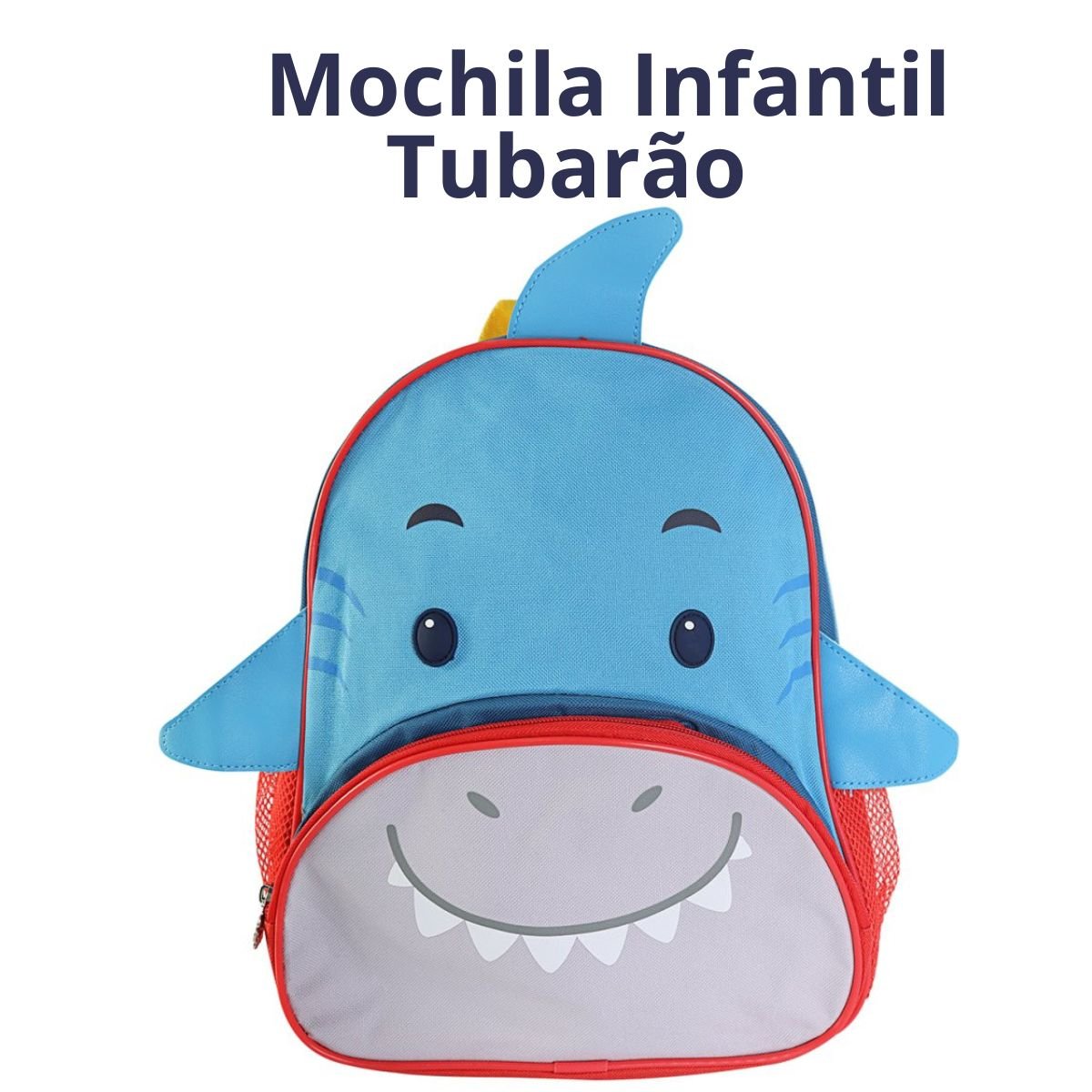 Mochila Infantil Escolar Clio Pet's com Alça Animais Cachorro Gato Pato Pinguim Tubarão Unicórnio Mo - 5