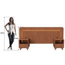 Ver imagem 5 de Cabeceira Casal Queen com 2 Mesas de Cabeceira LED 3000k e Tomadas 100% MDF Mabel