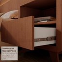 Ver mais imagens de Cabeceira Casal Queen com 2 Mesas de Cabeceira LED 3000k e Tomadas 100% MDF Mabel