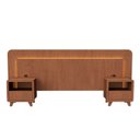 Ver imagem 2 de Cabeceira Casal Queen com 2 Mesas de Cabeceira LED 3000k e Tomadas 100% MDF Mabel